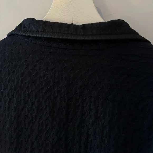 Denver Hayes Black Textured Minimalist Transitional Zip Jacket - Size M - Picture 8 of 9